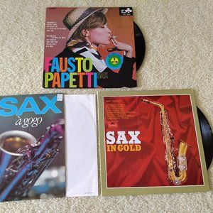 vintage 60s RARE Polydor Canada Records saxophone bundle